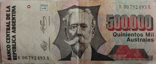 Billete Quinientos Mil Australes (Usado)