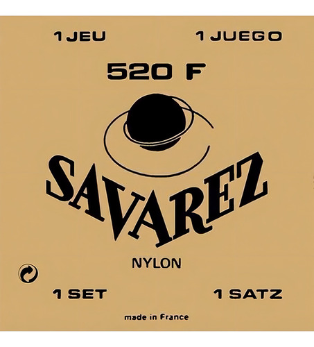 Encordado Savarez 520f High Tension Para Guitarra Clasica