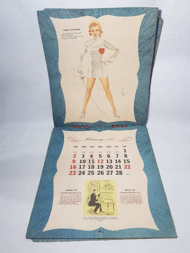 Imagen 5 de 9 de Antiguo Almanaque Pin Up 1947 Varca C/ Detalle Mag 57552