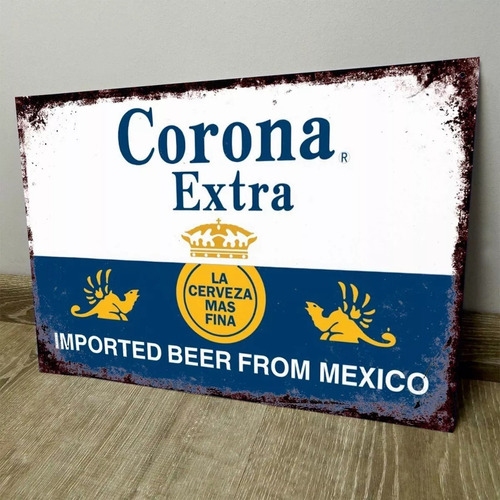 Chapa Decorativa Retro Vintage Cerveza Corona Extra Bee009