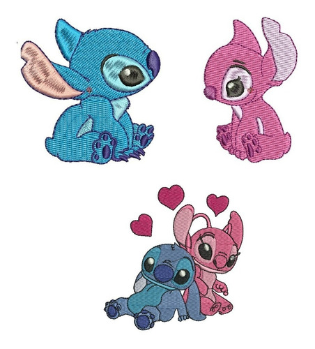 Matrices De Stich Y Lilo Para Maquinas Bordadora Enamorado