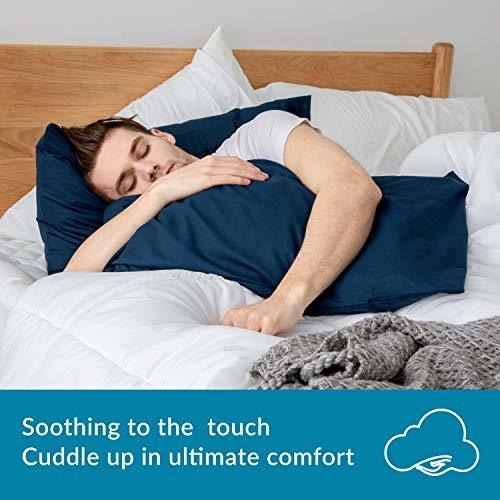Funda De Almohada Bedsure Microfibra 2pzas Color Azul Marino
