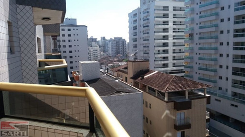 Imagem 2 de 15 de 50 Metros Da Praia ! Com Sacada , 3 Dormitórios E 2 Vagas - St16404