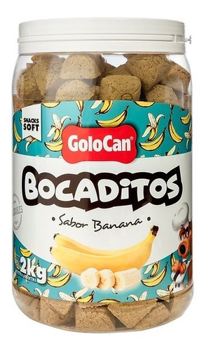 Golosina Para Perros Bocaditos Sabor Banana 2 Kg X 1 U