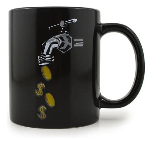 Taza Mágica  Termo Sensible Canilla Y Monedas