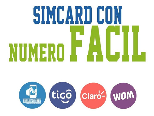  Simcard Números Sencillo De Aprender Envio Rapido