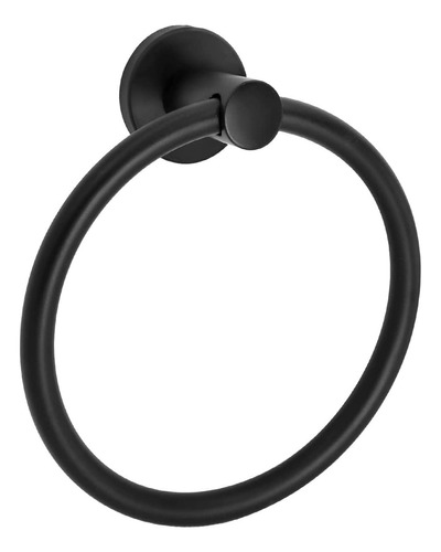 Toallero De Aluminio Negro - Diseño Circular