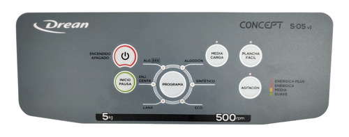 Membrana Panel Lavarropas Drean Concept 5.05 Original