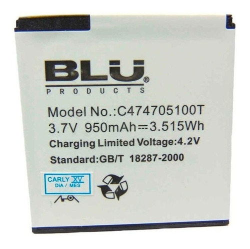 Bateria Pila Blu Dash Jr D140 D140l C474705100t Original