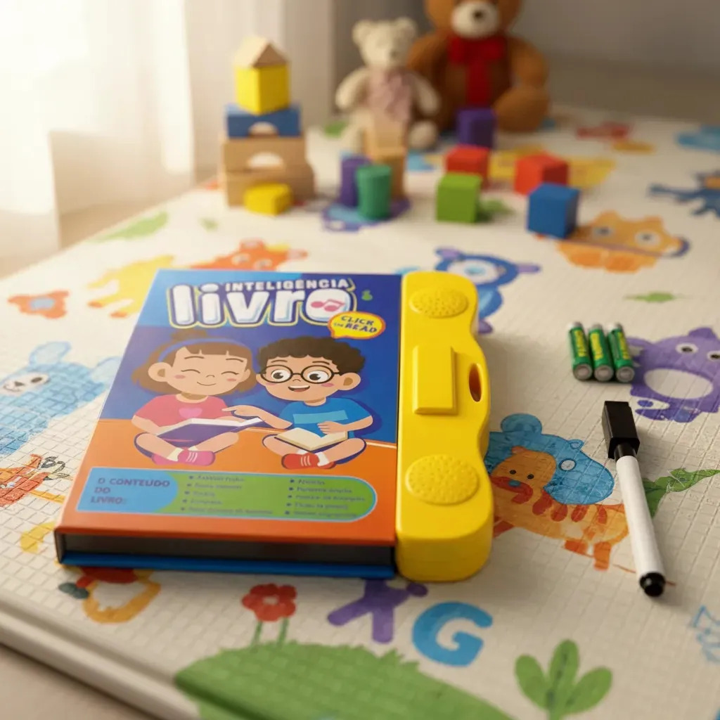Livro Inteligente Educativo Interativo Com Atividades Bilíngue E Didático Com Som Para Crianças e Bebês