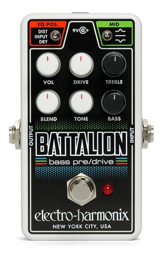 Pedal Electro Harmonix Nano Battalion Bass Preamp Overdrive