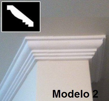 Imagem 7 de 9 de Moldura Rodateto Isopor C/ Acabamento Massa Mod 2 - 34mts