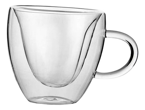 Alta Taza De Café De Pared Doble De Borosilicato
