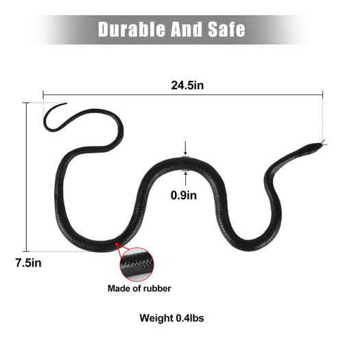 Serpiente De Goma Con Clip De Cuerda Para Bromas