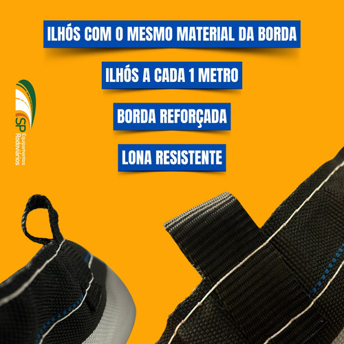 Lona Tela Caminhão Proteção Caçamba Entulho Cinza 6x4 Metros