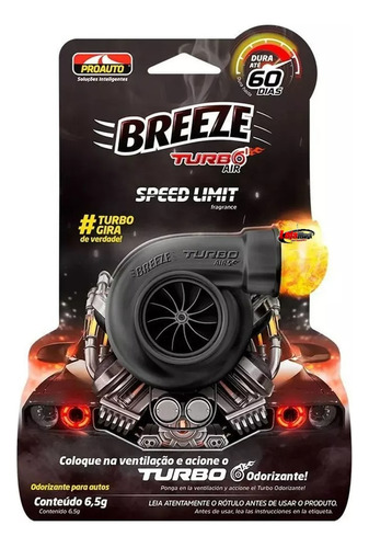 Aromatizante Breeze Turbo Ar Top Speed 6,5g - Proauto