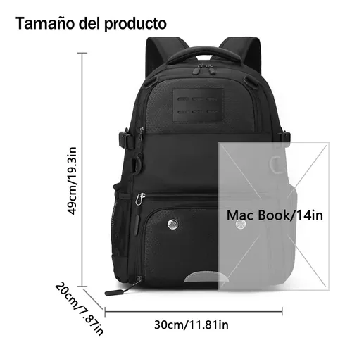 Mochila Deportiva Hombre Multifunción Baloncesto Fútbol Escolar Bolsa Casual  Para Laptop Carga Usb