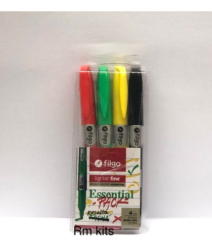 Resaltadores Filgo Essential Lighter Fine Estuche X4