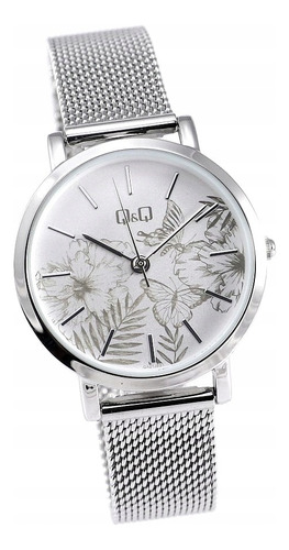 Reloj Mujer Q&q Flowers Acero  Colección De Lujo Dama Qyq