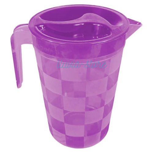Jarra De Plástico Con Tapa Resistente Varios Colores