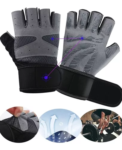 Guantes para Cross-fit, Guantes Gimnasio,Guantes Pesas,Protección