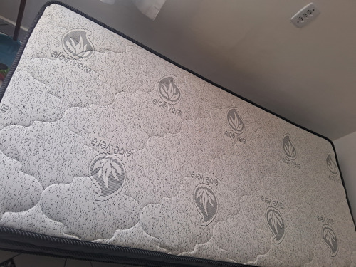 Cama Box Solteiro + Colchão Molas 188x88 Retirar Carapicuíba Branco (Usado)
