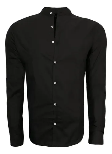 Camisas de vestir para hombre sin cuello hot sale