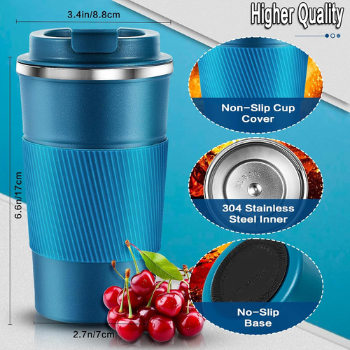 Taza De Café De Viaje De 16 Onzas, Tazas De Café Aisladas Co