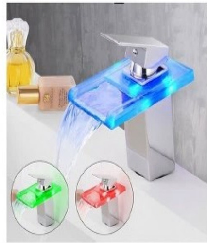Griferia De Lujo Agua Fria Y Caliente P/lavamanos C/luz Led