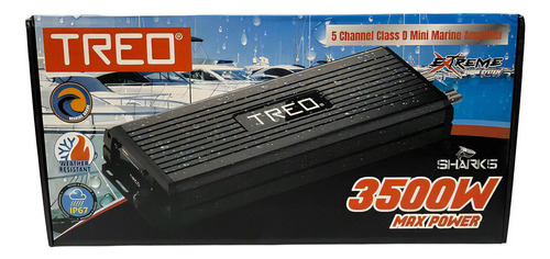 Amplificador Treo Clase D 3500 W Shark5 Marino Color Negro
