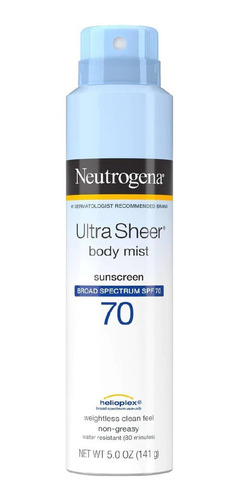 Neutrogena Protector Solar Corporal Spray Ultra Sheer Spf 70