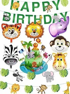 Safari De Fiesta De Cumpleaños Tema De La Selva Decoración D