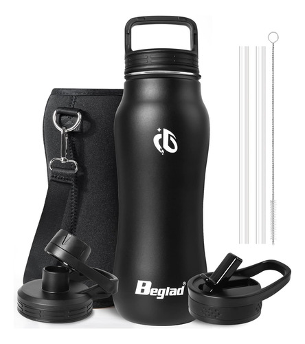 Botella De Agua De Metal De 32 Oz Thermos, Botellas De ...