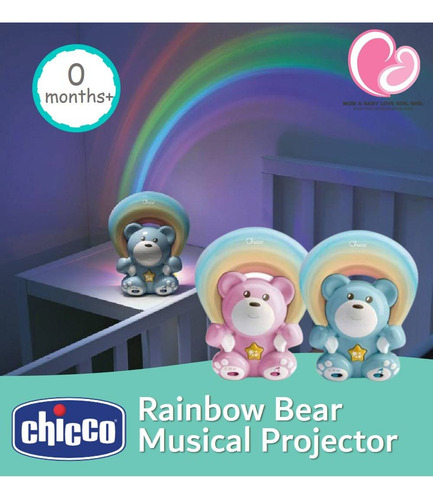 Proyector Musical Rainbow Bear Chicco Bebé Dormir Arco Iris