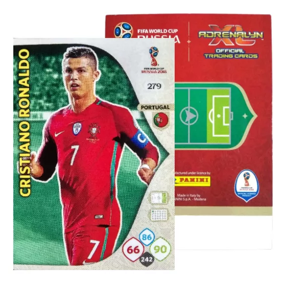 Tarjeta Mate Cristiano Ronaldo Mundial Rusia 2018 Panini