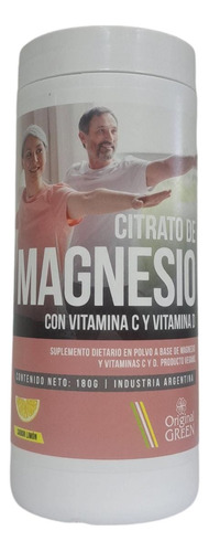 Original Green-citrato De Magnesio Con Vit.c Y Vit.d X 180gr