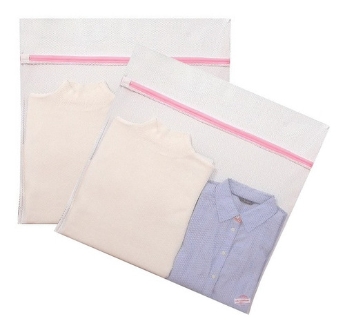 Set 2 Pcs Bolsa Lavanderia Grande 50x60cm Organizador Jt-023