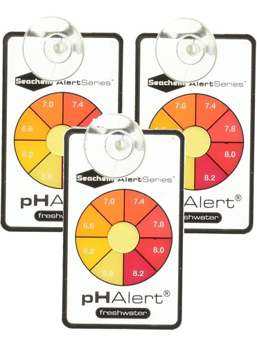 Seachem 3 Pack Of Ph Alert Devices, Continuously Monitors Fr