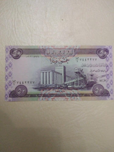 Billete De 50 Dinares Iraq 2013 Serie Vv