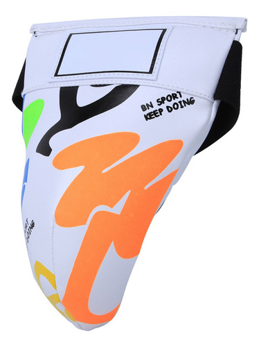 Protetor De Virilha Infantil Branco Branco Ban Fight Graffit