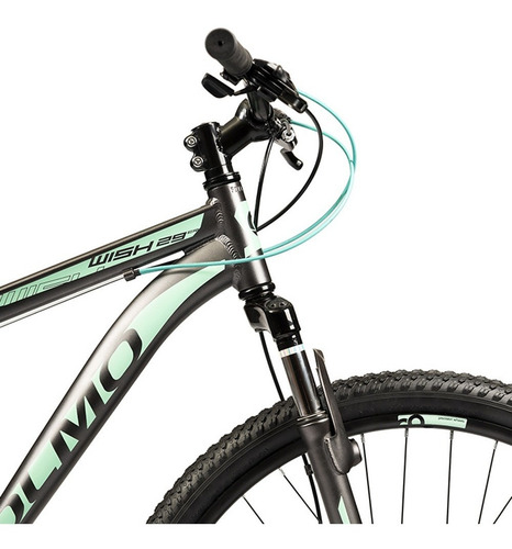 Imagen 3 de 3 de Bicicleta Olmo Wish 290 Negro Y Verde Rodado 29 Suspensión