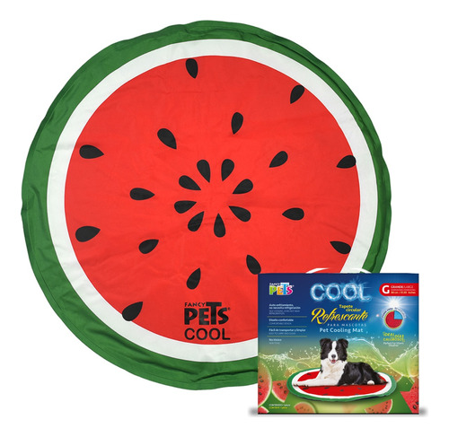 Tapete Refrescante Circular Gde Sandia Cool Fancy Pets