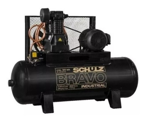 Compresor De Aire Shulz Bravo 7,5hp 230-460v. 170psi. Brasil