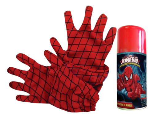 Kit Guantes Areosol Espuma Nieve Serpentina Disney Marvel