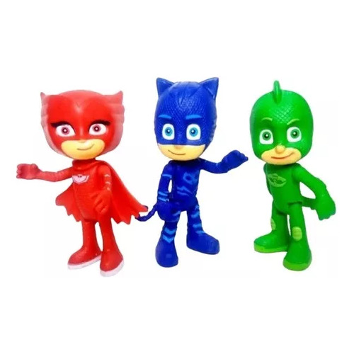 Kit 3 Bonecos Pjmasks Mede 15 Cm Pronta Entrega