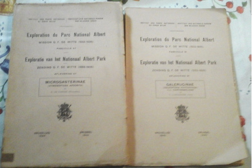 Exploracion Parque Nacional Alberta Congo 2 T 1933/35 Witte