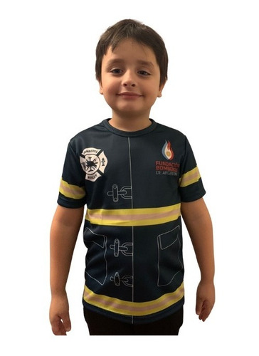 Imagen 5 de 5 de Remeras Niños Y Niñas Chaquetón Pequeños Bomberos