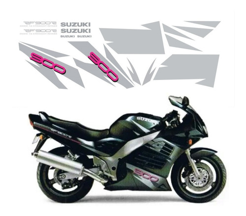 Kit Adesivos Para Suzuki Rf 900 R 15533 Cor Cinza/ROSA