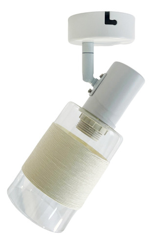 Apliqué Sobrepuesto Simple E-14 Zaurak Blanco Con Ampolleta