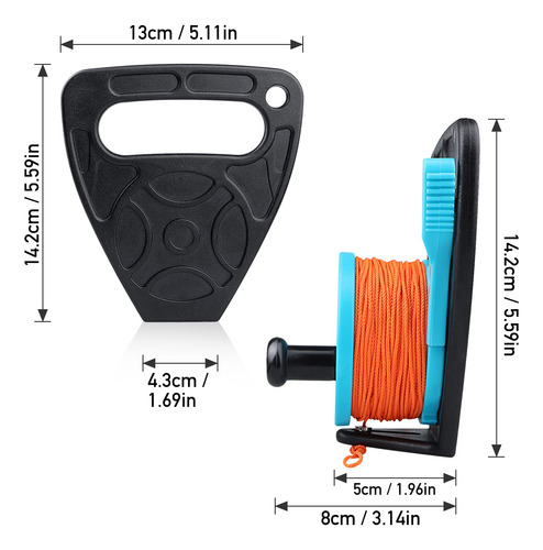 Carrete De Buceo Con Tapón De Pulgar, Carrete De Buceo Retrá